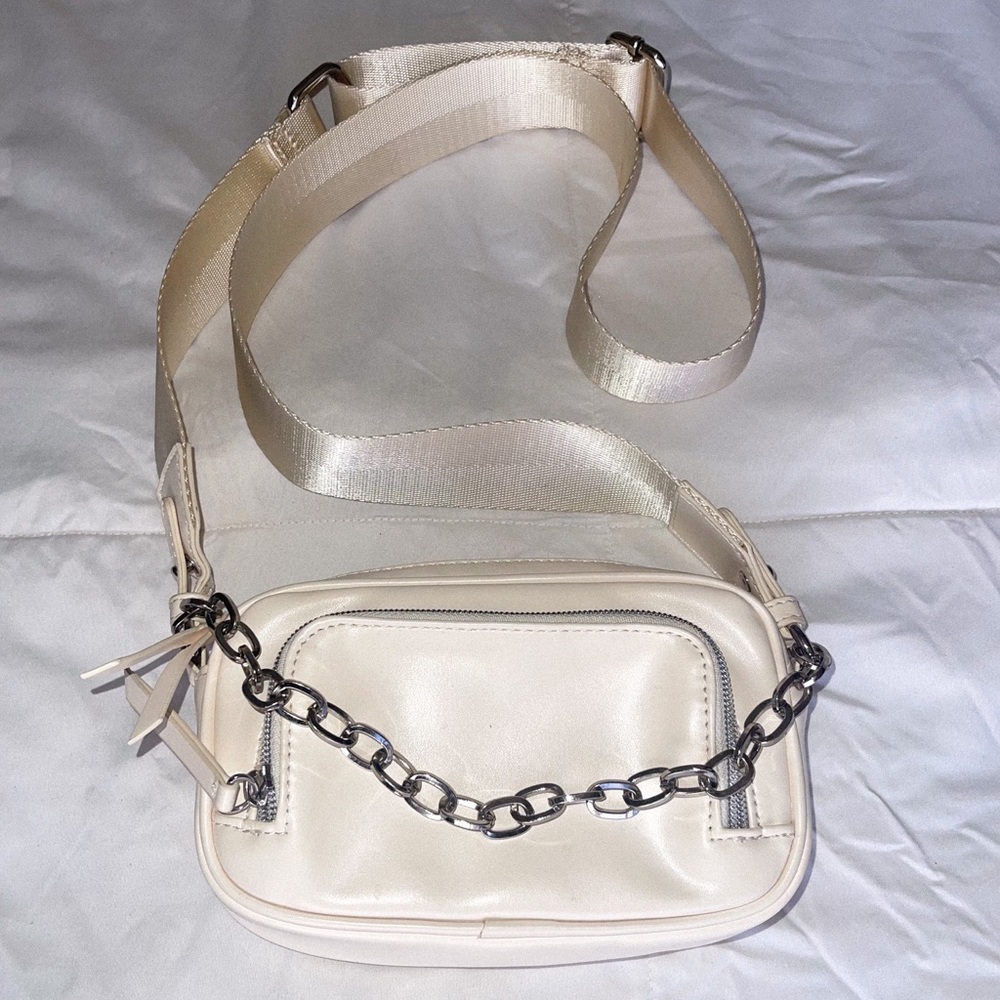 cream crossbody purse